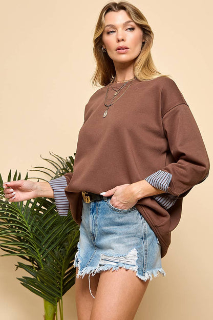 Rust Canyon Stripe Sweatshirt