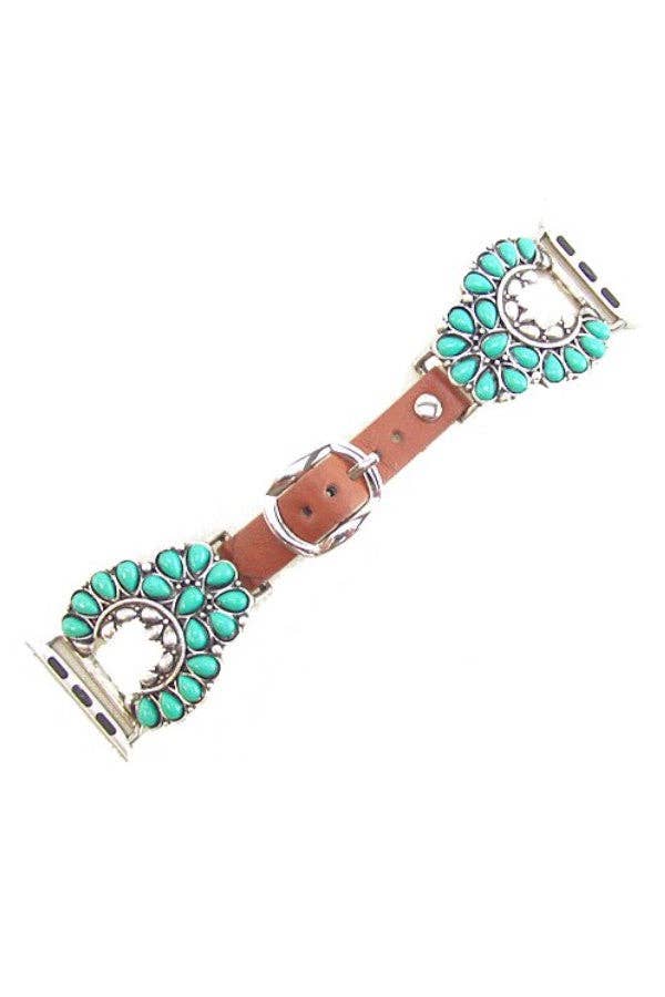 Western Design Apple Watch Band – Turquoise (Small 38–41mm)