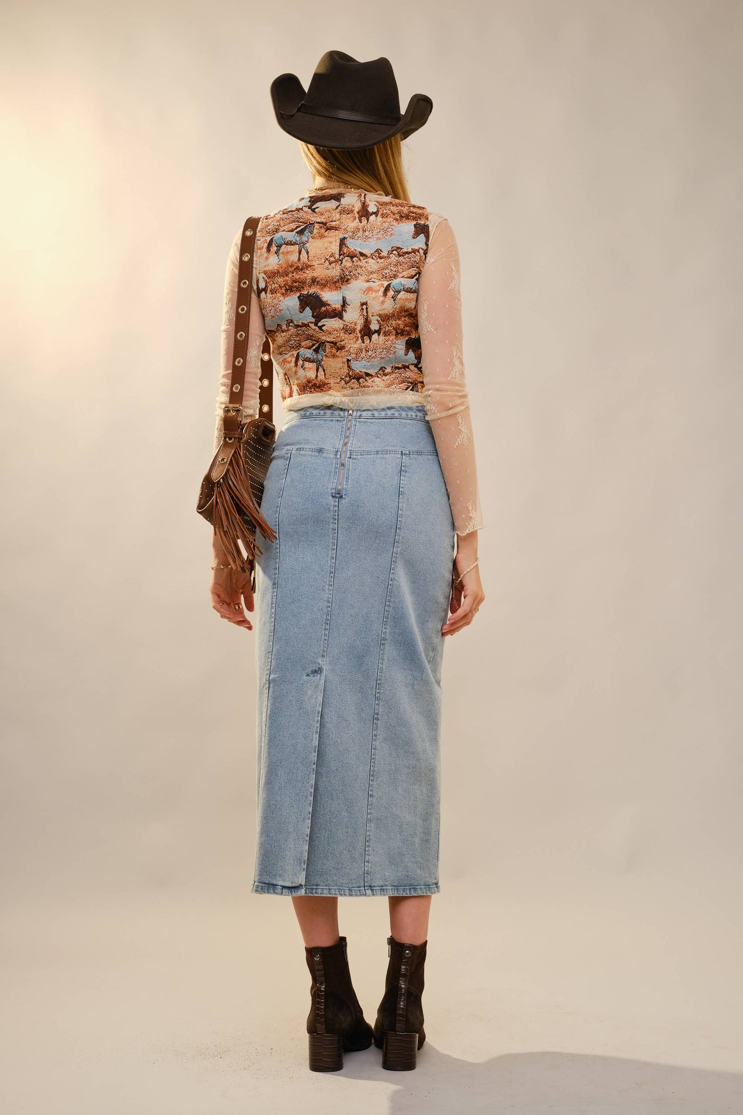 Wild Horses Jacquard Vest