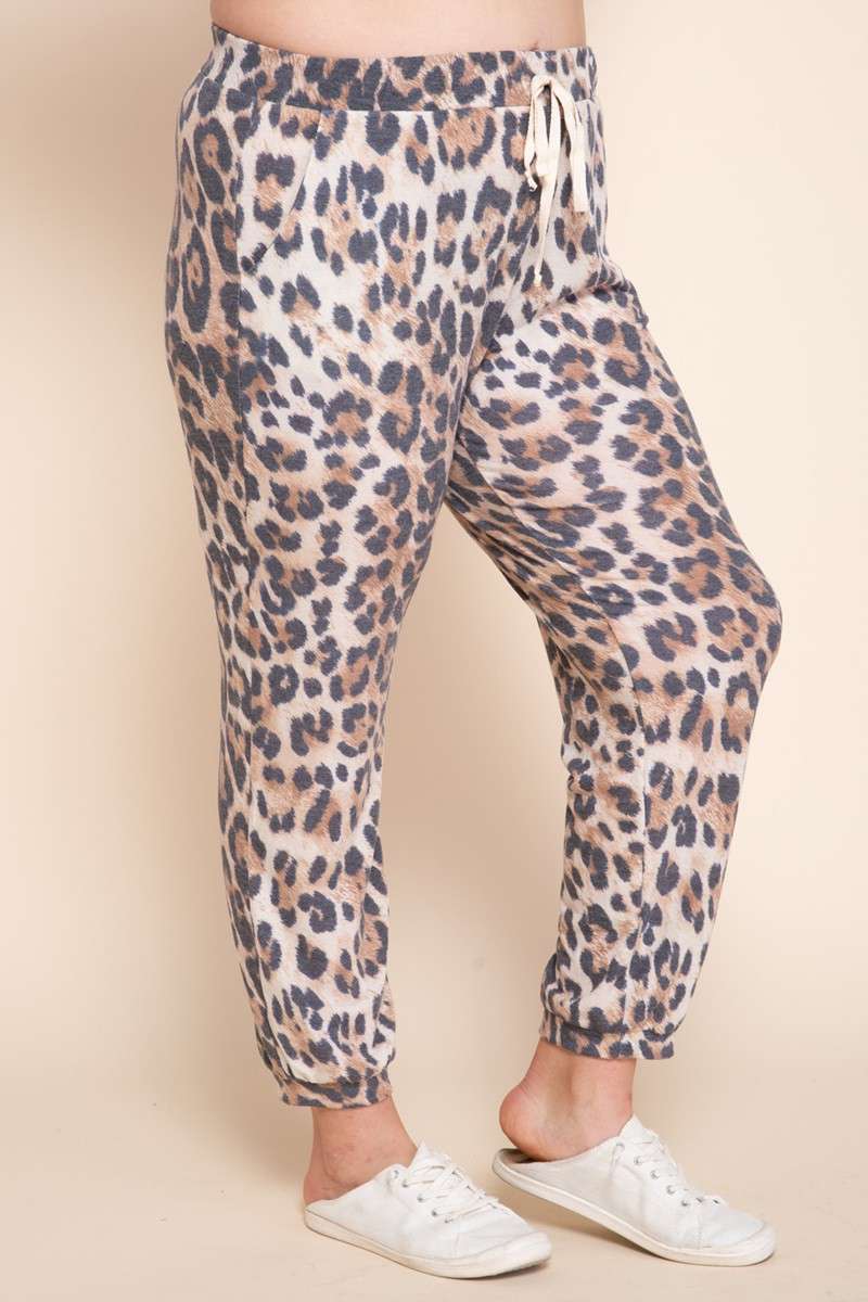 Curvy Cowgirl Leopard Jogger Pants