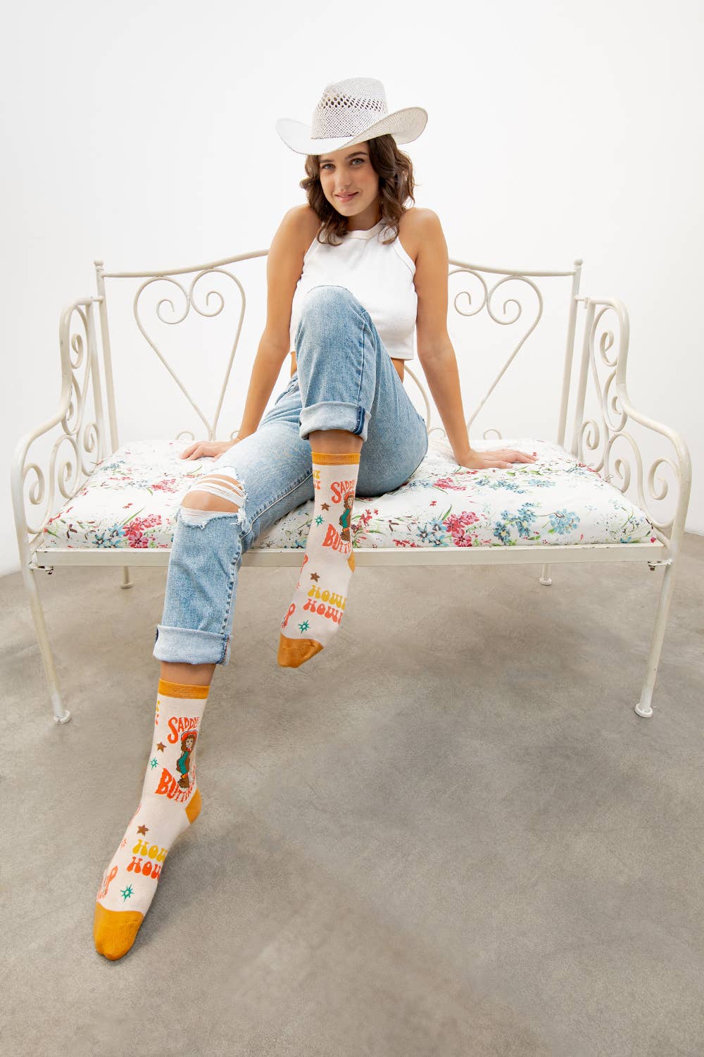 Saddle Up | Women’s Western Cowgirl Crew Socks