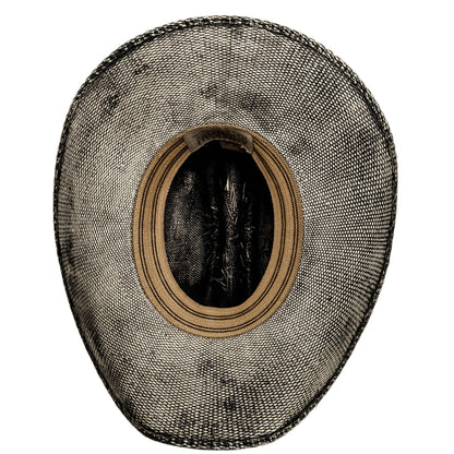 Moonwalk Distressed Bangora Straw Cowboy Hat – Grey