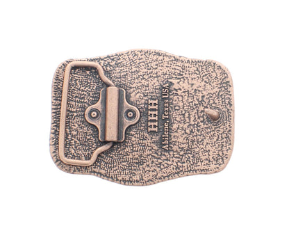 Copper Floral Western Belt Buckle