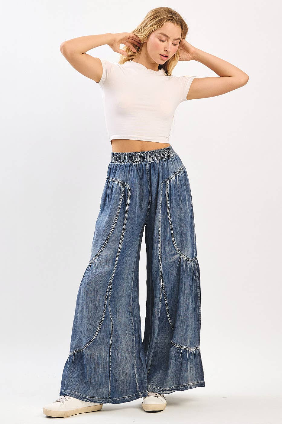 Prairie Breeze Washed Wide Leg Pants