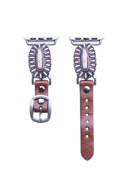 Western Concho Apple Watch Band – Turquoise (Small 38–41mm)