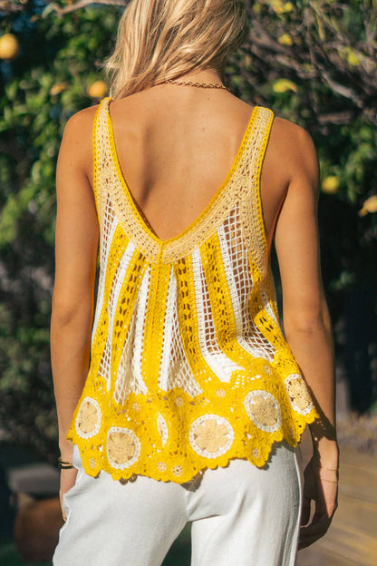 Dusty Rose Crochet Tank