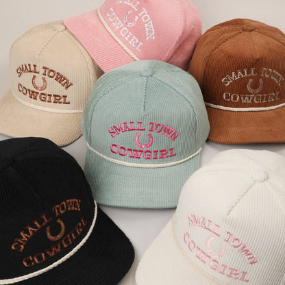 Small Town Cowgirl Corduroy Rope Hat – Sage