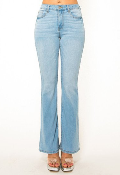 Curvy Cowgirl Black High Rise Slim Bootcut Jeans