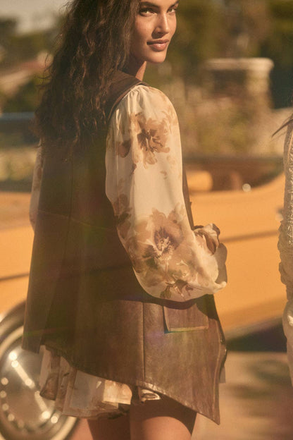 Faux Leather Western Vest
