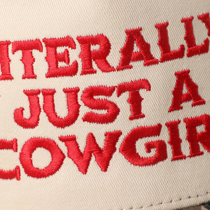 Literally Just a Cowgirl Leopard Trucker Hat