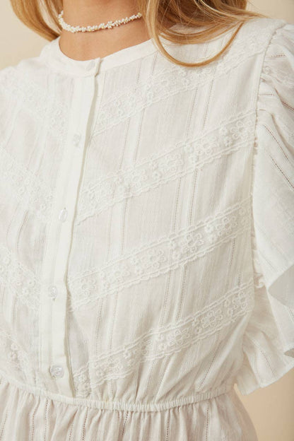 The Cheyenne Lace Ruffle Top