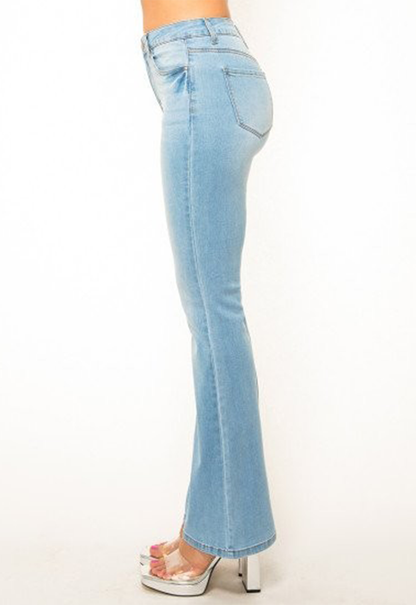 Curvy Cowgirl Black High Rise Slim Bootcut Jeans