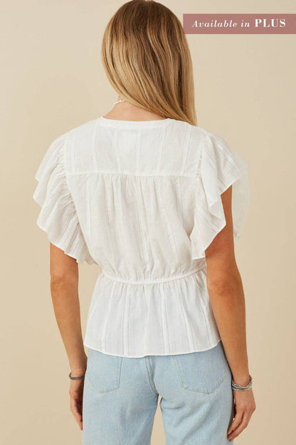 The Cheyenne Lace Ruffle Top