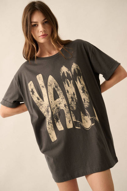 Y’all Stars & Boots Mineral Washed Tee
