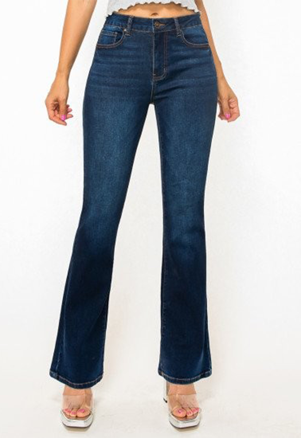 Curvy Cowgirl Black High Rise Slim Bootcut Jeans
