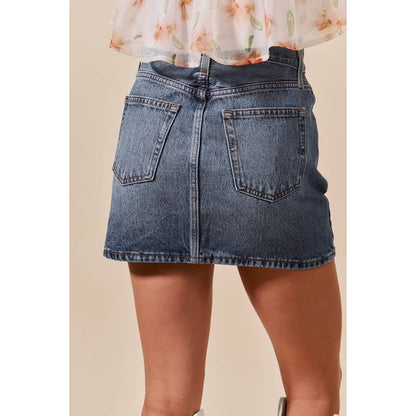 Saddle Ridge Denim Mini Skirt