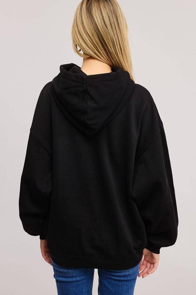 The Boot Stitch Black Hoodie