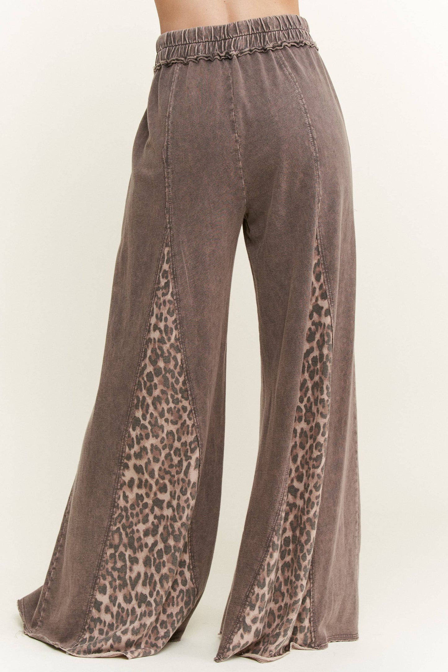 Sierra Leopard Mineral Washed Flare Pant