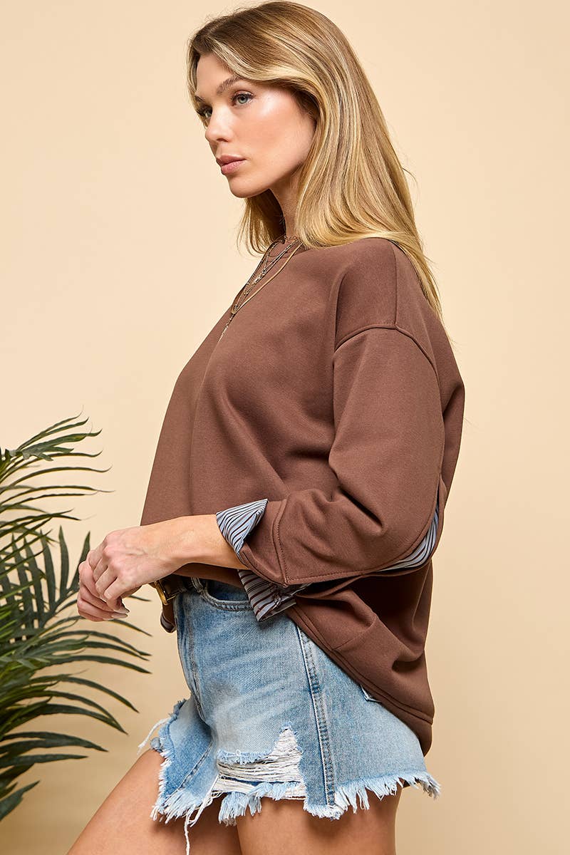 Rust Canyon Stripe Sweatshirt