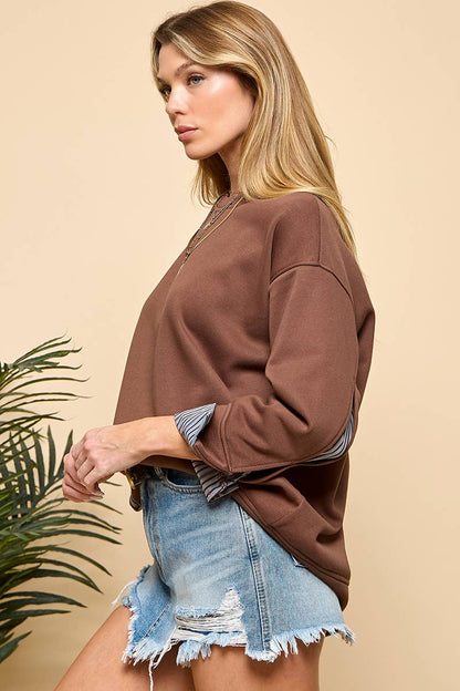 Rust Canyon Stripe Sweatshirt