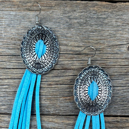 High Desert Fringe Turquoise Earrings