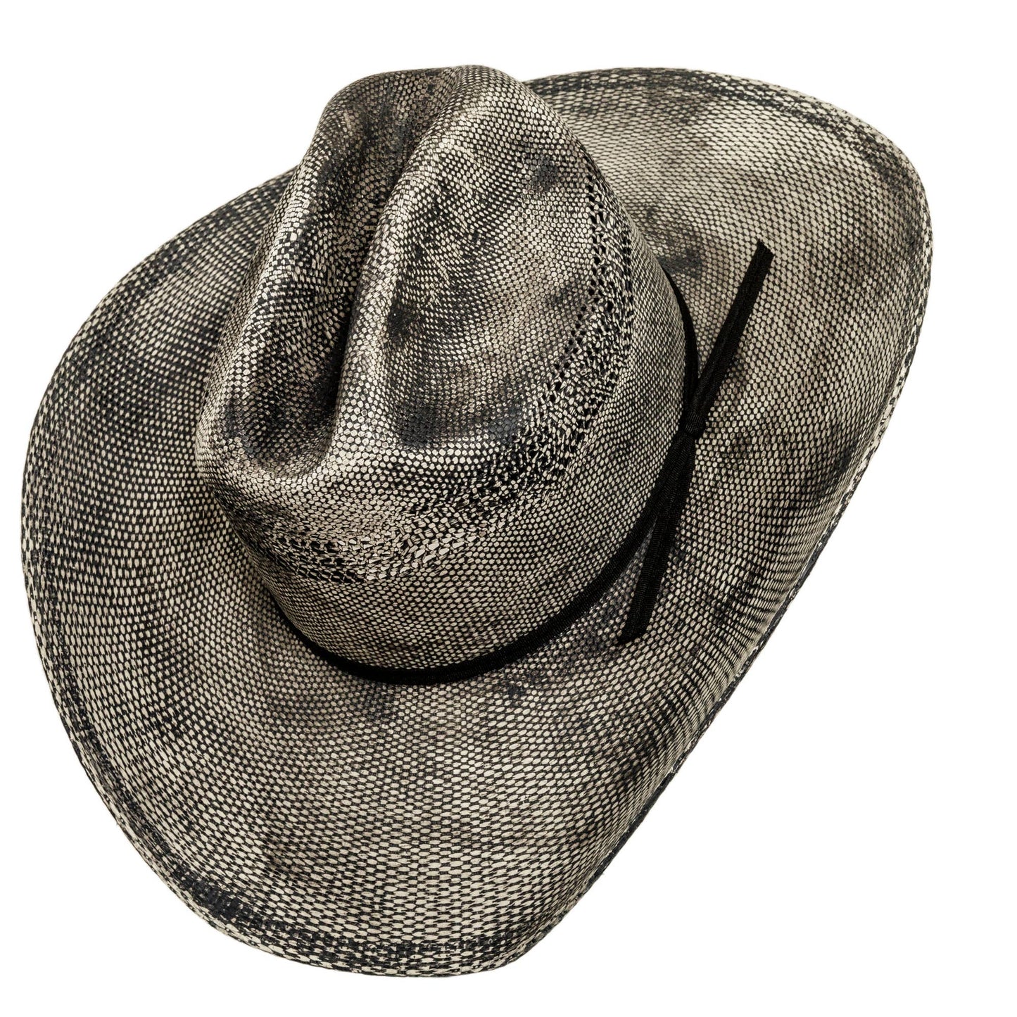 Moonwalk Distressed Bangora Straw Cowboy Hat – Grey
