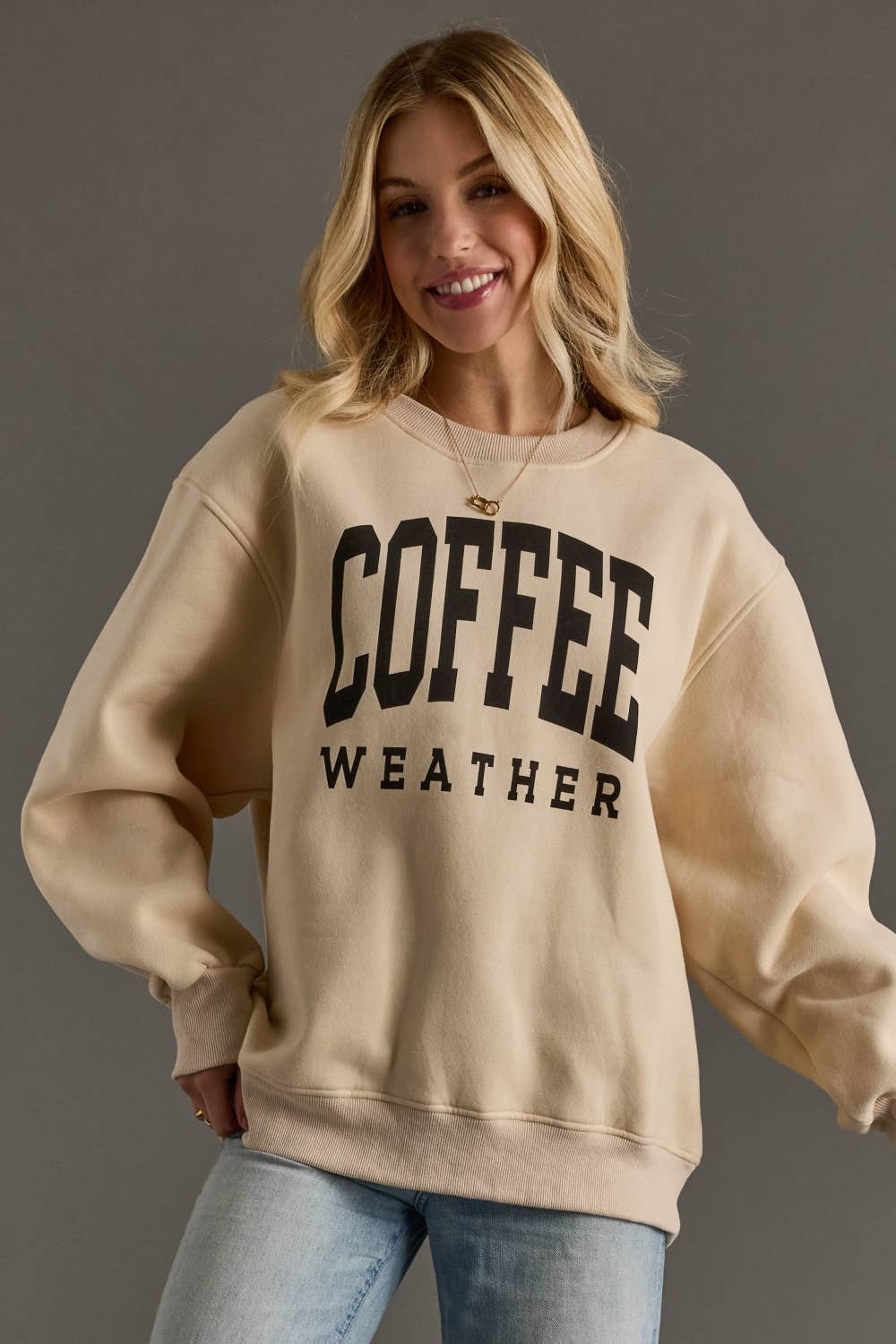 Coffee Weather Graphic Sweatshirt
