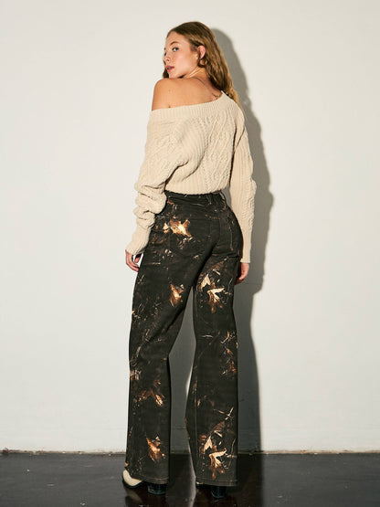 Backwoods After Dark Wide Leg Jeans