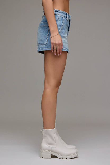 Finn High Rise Denim Shorts