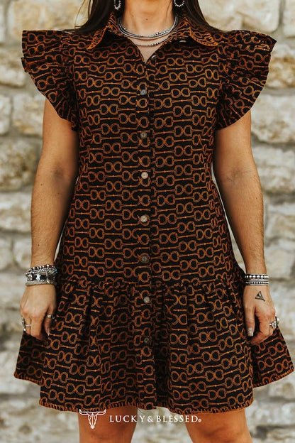 Midnight Horse Bit Western Dress