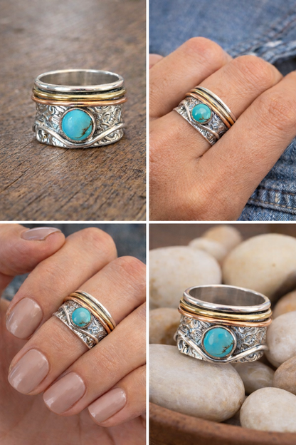 The Stillwater Turquoise Spinner Ring