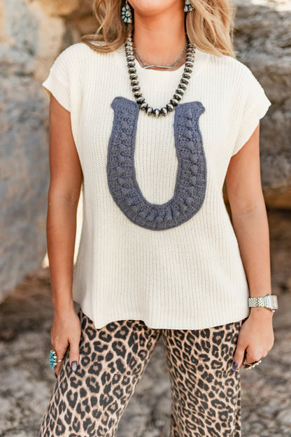 Lucky Horseshoe Knit Sweater