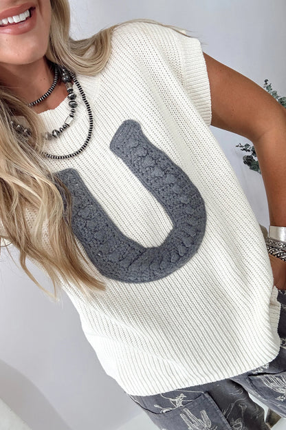 Lucky Horseshoe Knit Sweater