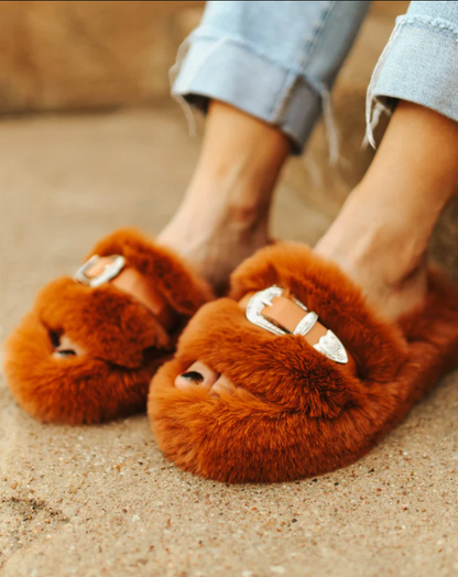 Western Buckle Slippers