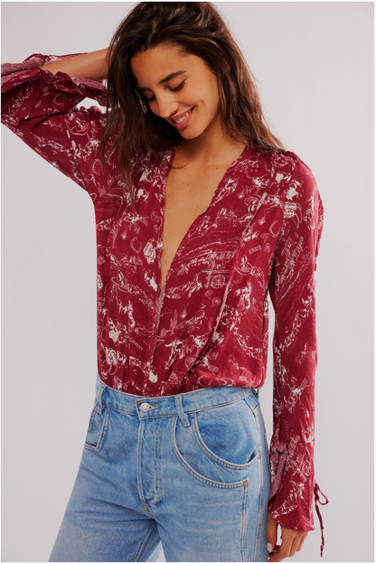 Free People - Everything's Rosy Bodysuit