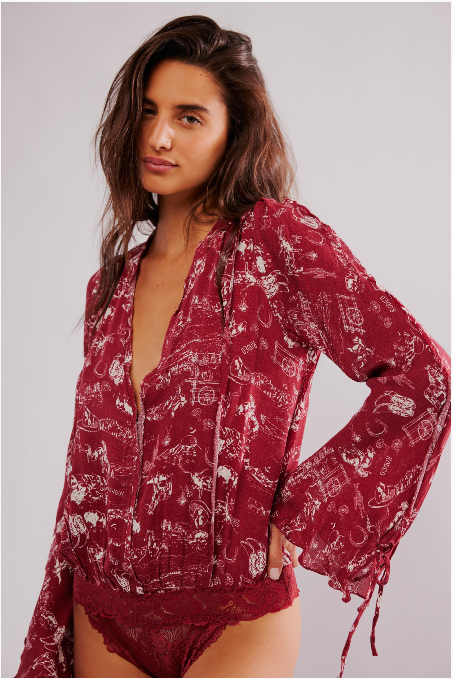 Free People - Everything's Rosy Bodysuit