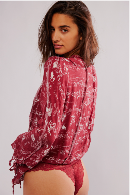 Free People - Everything's Rosy Bodysuit