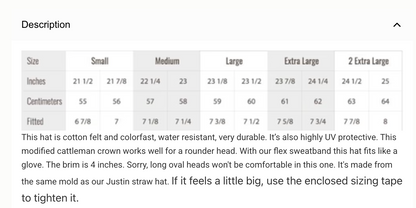 Justin Black Cotton Felt Western Hat