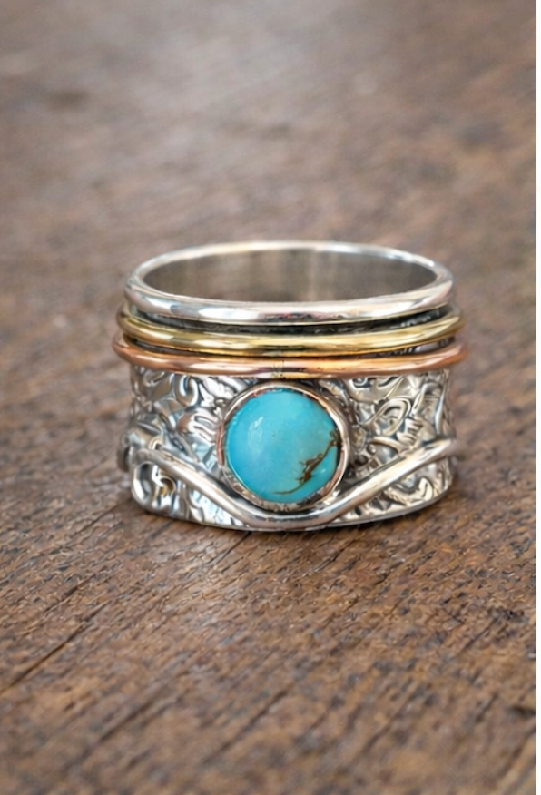 The Stillwater Turquoise Spinner Ring