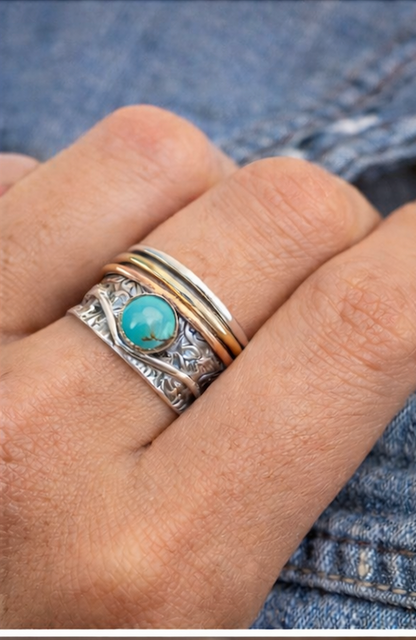 The Stillwater Turquoise Spinner Ring
