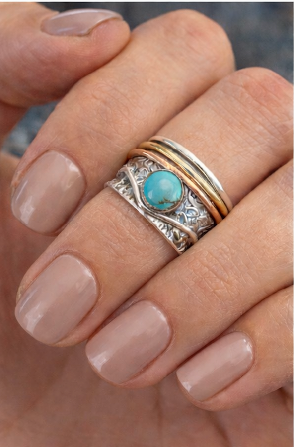 The Stillwater Turquoise Spinner Ring
