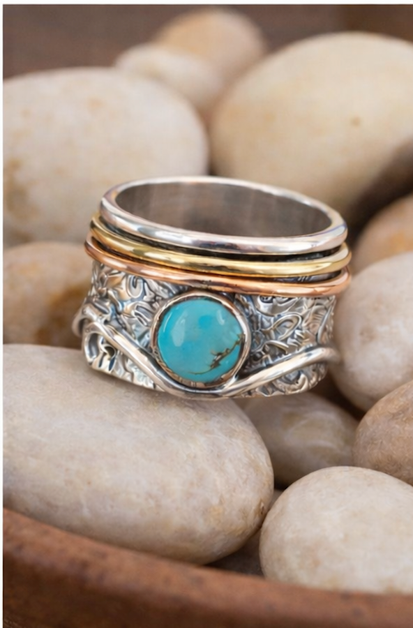 The Stillwater Turquoise Spinner Ring