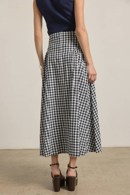 Prairie Muse Gingham Maxi Skirt