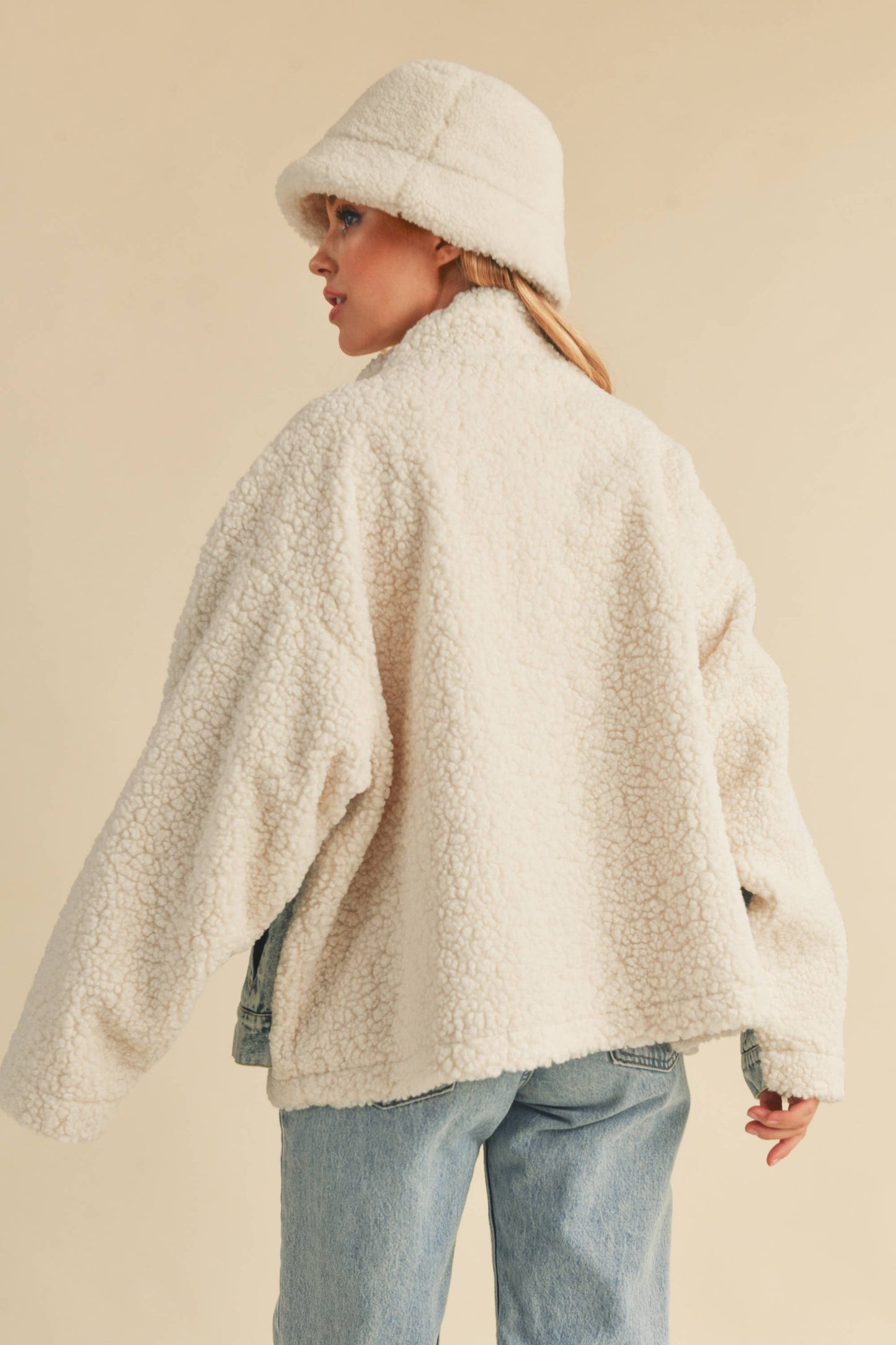 Laid-Back Cowgirl Denim Fleece Jacket
