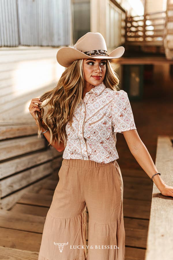 Wild Arrow Pearl Snap Top