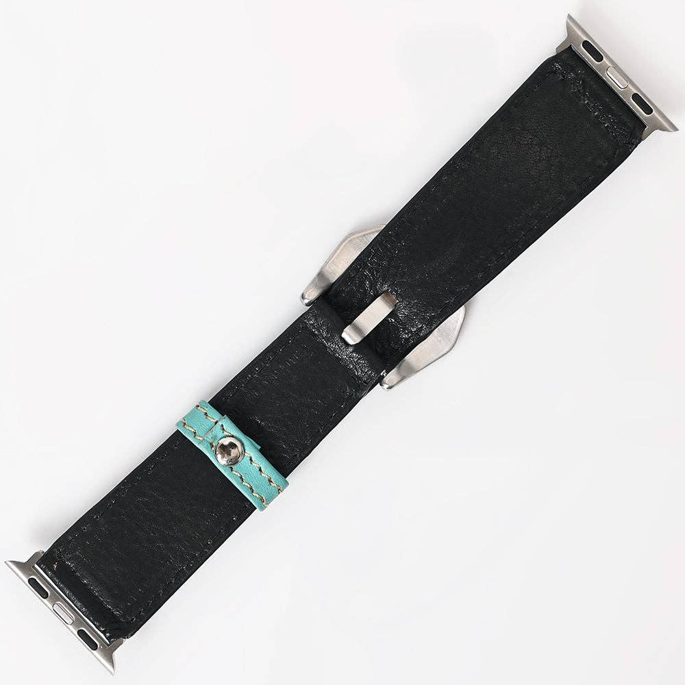 Desert Rose Hand-Painted Western Leather Smart Watch Band