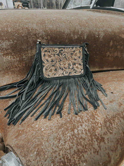 Rio Grande Tooled Leather Purse Crossbody