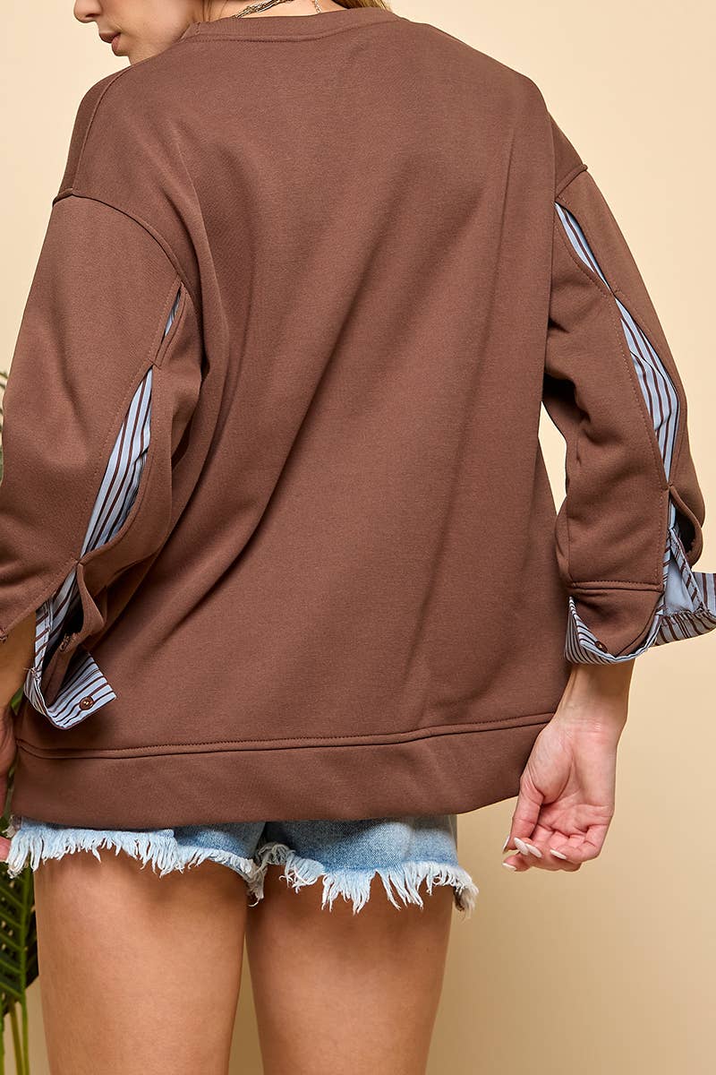 Rust Canyon Stripe Sweatshirt