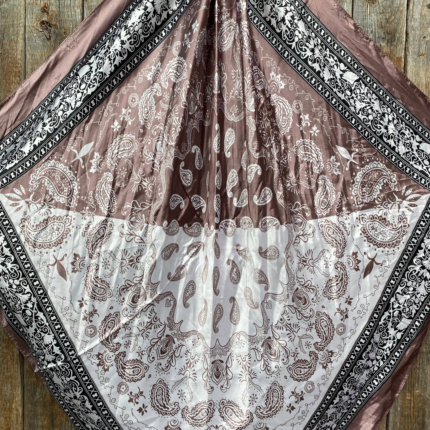 Two Tone Paisley Western Wild Rag Scarf