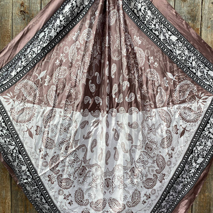 Two Tone Paisley Western Wild Rag Scarf